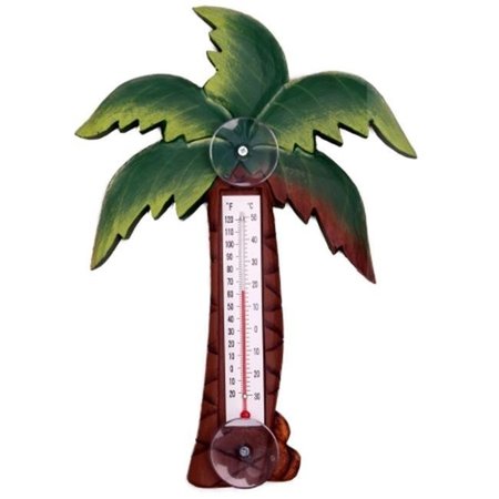 SONGBIRD ESSENTIALS Songbird Essentials Palm Tree Small Window Thermometer SE2176001